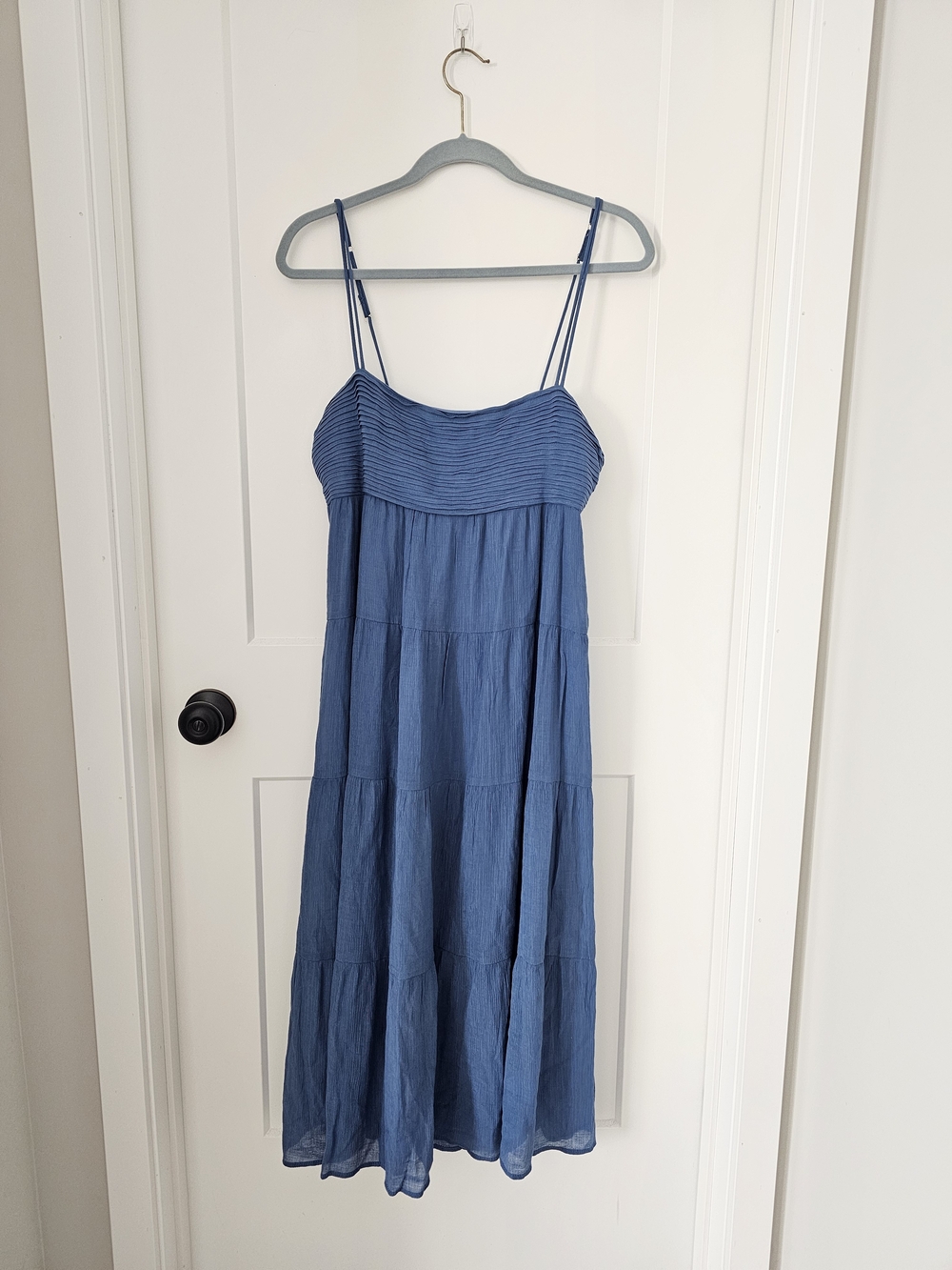 Blue Spaghetti-Strap Mdii Dress